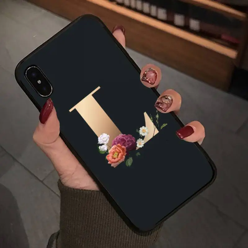 Yinuoda Классический чехол с буквенным алфавитом и цветочным принтом для Samsung Galaxy J7 J8