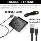 Контроллеры для видеоигр Heroangel KMAX1 USB, адаптер, конвертер для игровой клавиатуры