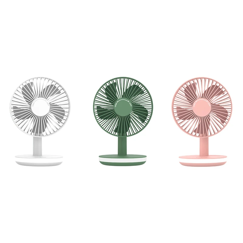 

Portable Desktop Air Cooling Fan with LED Light USB Rechargeable Table Mini Air Cooler Fan for Home Office
