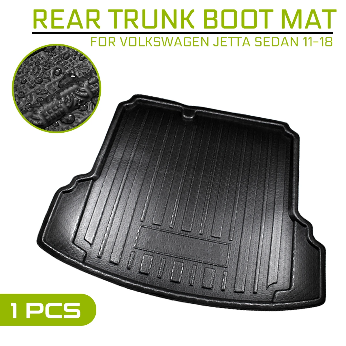 

Car Floor Mat Carpet For Volkswagen Jetta Sedan 2011-2018 Rear Trunk Anti-mud Cover