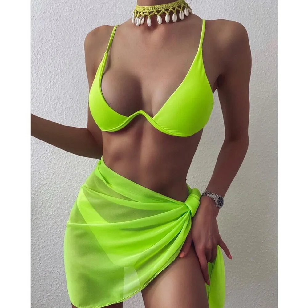 

Sexy Women Chiffon Swimwear Pareo Scarf Cover Up Wrap Kaftan Sarong Beach Wear Candy color Bikinis Cover-Ups Skirts y2k