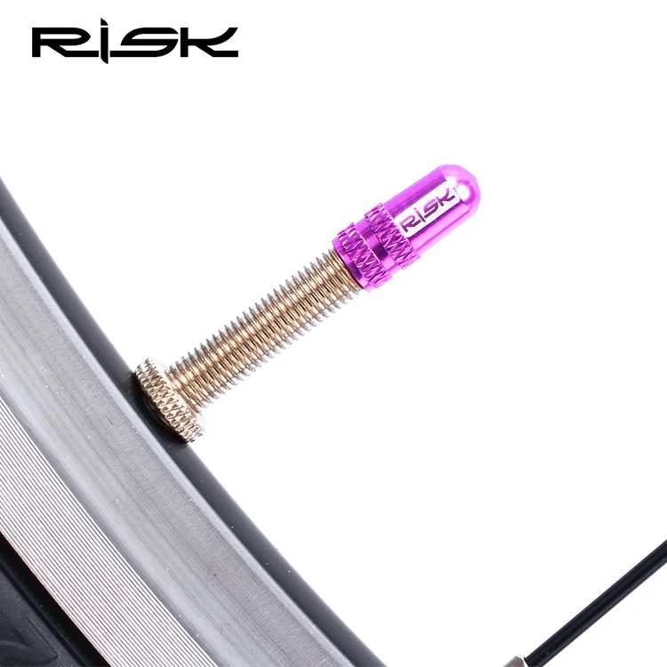 10 шт. RISK Bike Presta Schrader колпачки для клапанов MTB дорожный велосипед покрытые шинами французские американские Пылезащитная защита шин 7 цветов - Цвет: Presta-purple