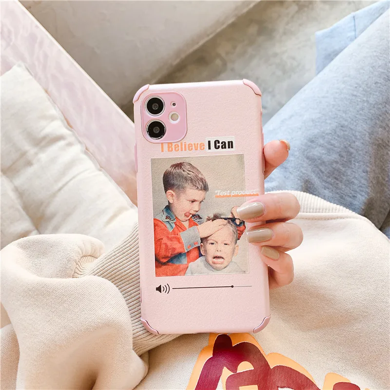 

Cute Line Art Face Couple Phone Cases For iPhone 8 7 Plus X XS 12 Mini 11 Pro Max XR Shockproof Cute boy girl Back Cover