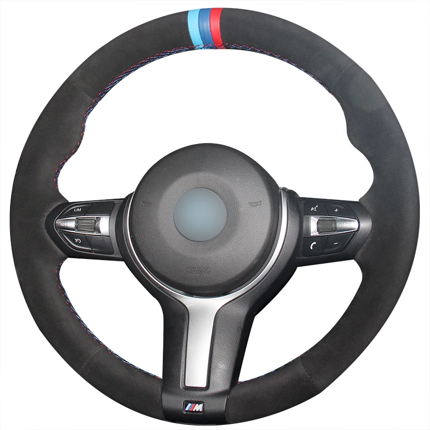 Ручная работа черная замша высокого качества для BMW M Sport F30 F31 F34 F10 F11 F07 F45 F46 F22 F23 M235i