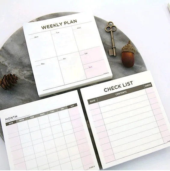 Harphia Month Weekly checklist Mini Memo Notes назначение контрольный список для дома офиса школы