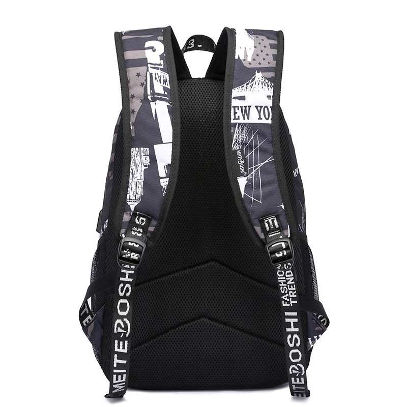 MARVEL Outdoor travel printing school bag USB Charging backpack teenager Luminous bookbag Large capacity waterproof backpack