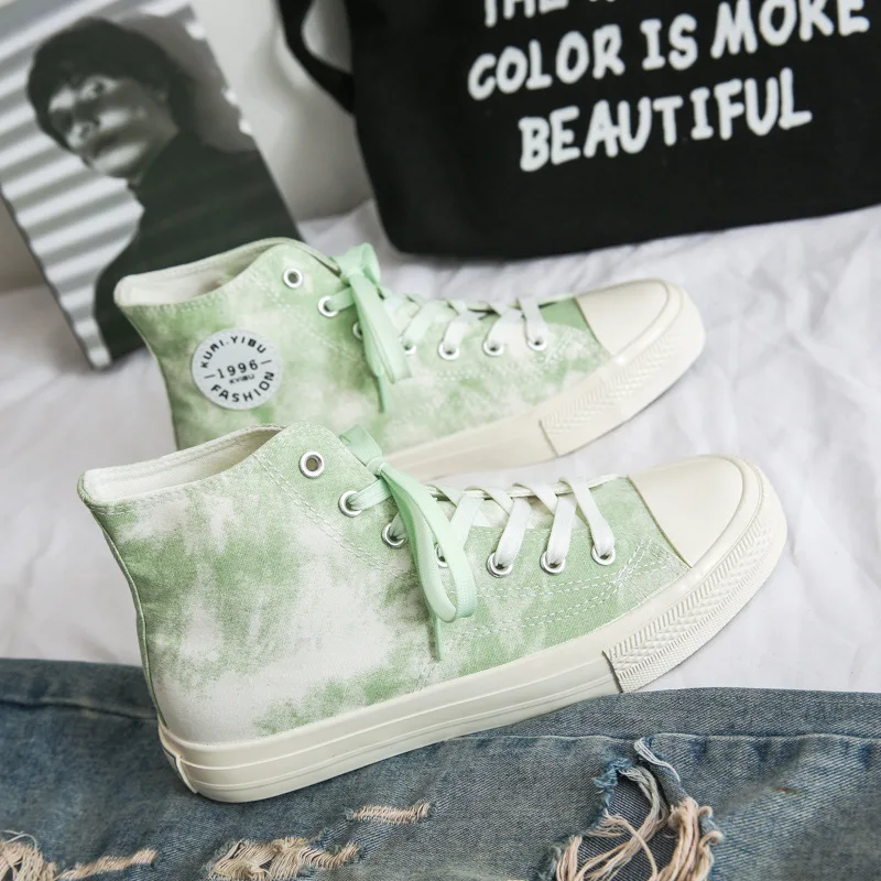 

Mazefeng Women Sneakers Graffiti Bottom Women Shoes High Top Sneaker Canvas Shoes White 2020 Spring Summer Women Vulcanized Shoe