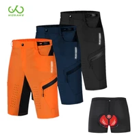 wosawe men mtb motorcycle shorts mountain road bike riding middle shorts breathable quick dry cycling motorbike bottom pants