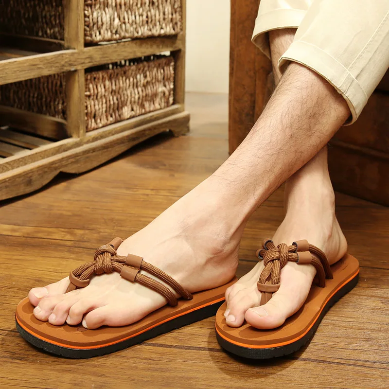 

Marlisasa Male Fashion High Quality Anti Skid Beach Flip Flops Men Casual Plus Size Comfort Flip Flops Cool Street Slipper F5881