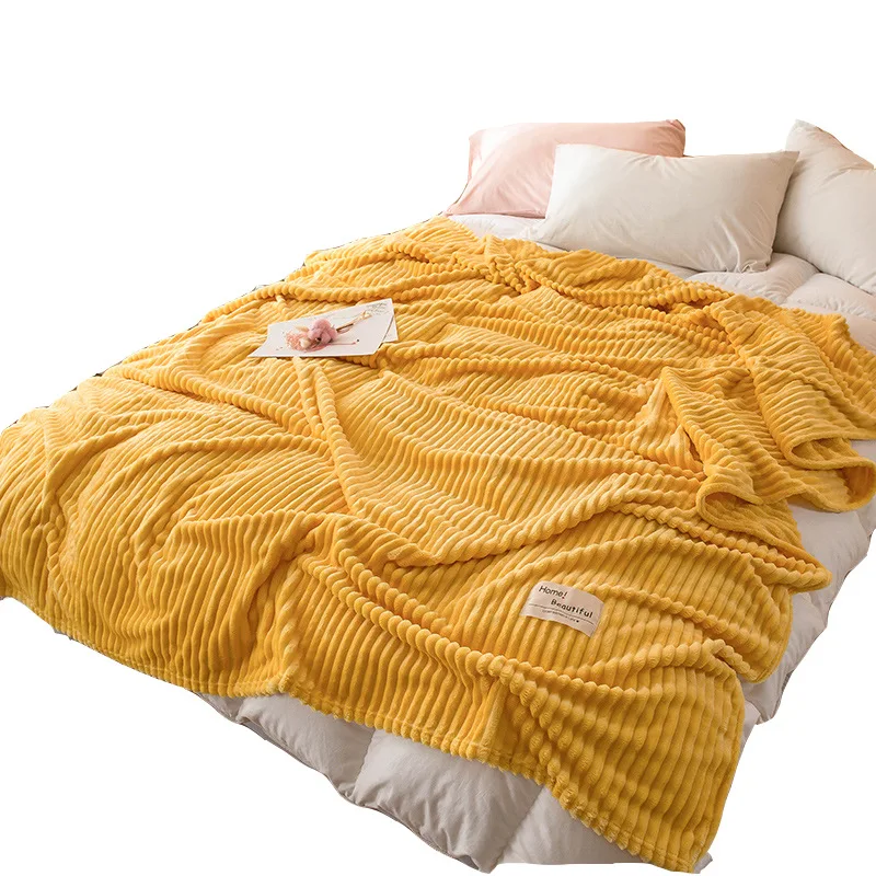 

Summer Thin Blankets Coral Velvet Solid Color Sofa Bedspread Cover Breathable Soft Mat Air-conditioning Office Home Nap Blankets