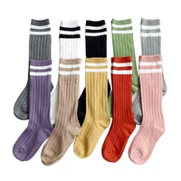 new childrens of vertical stripes medium stockings solid colored socks with stripes for children socks for boys girls stocki