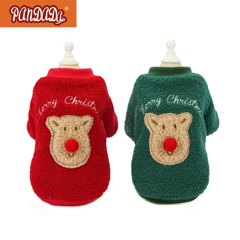 Домашнее животное детское зимнее пальто теплая Рождественская хлопковая куртка