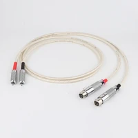 hi end ofc silver plated rca to xlr malefemale interconnect cable hifi audio carbon fiber connector extension cord