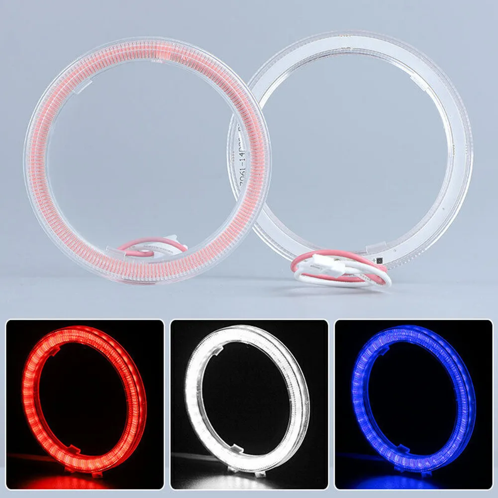 

Car Headlight Rings 12V Universal 2.5\\\" Angel Eyes COB DRL Halo LED Light