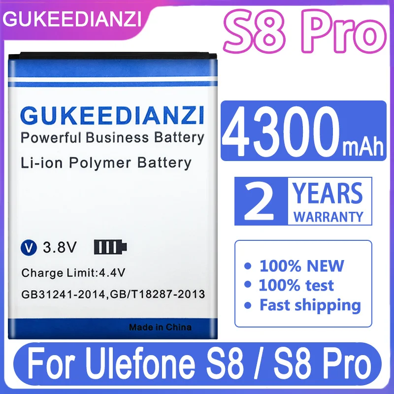 

4300mAh Mobile Phone Battery For Ulefone S8 / S8 Pro with Tracking Number