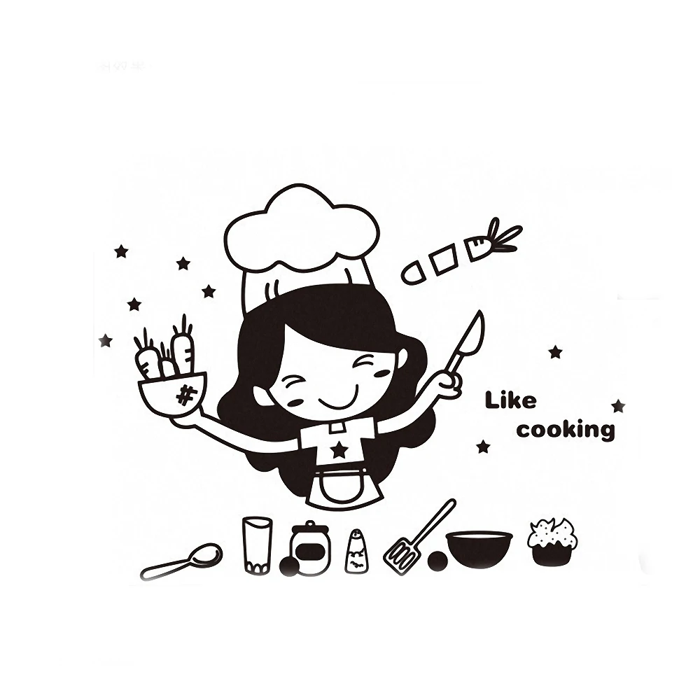 Мультяшная Настенная Наклейка Варка s наклейка на выключатель света кухонный