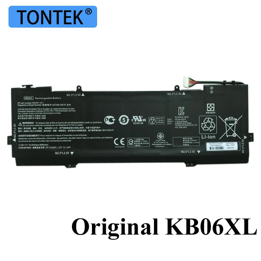 Подлинный ноутбук KB06XL для Hp Spectre x360 15-BL002XX Z6K96EA Z6K97EA Z6K99EA Z6L00EA Z6L01EA Z6L02EA HSTNN-DB7R 902499-855 |