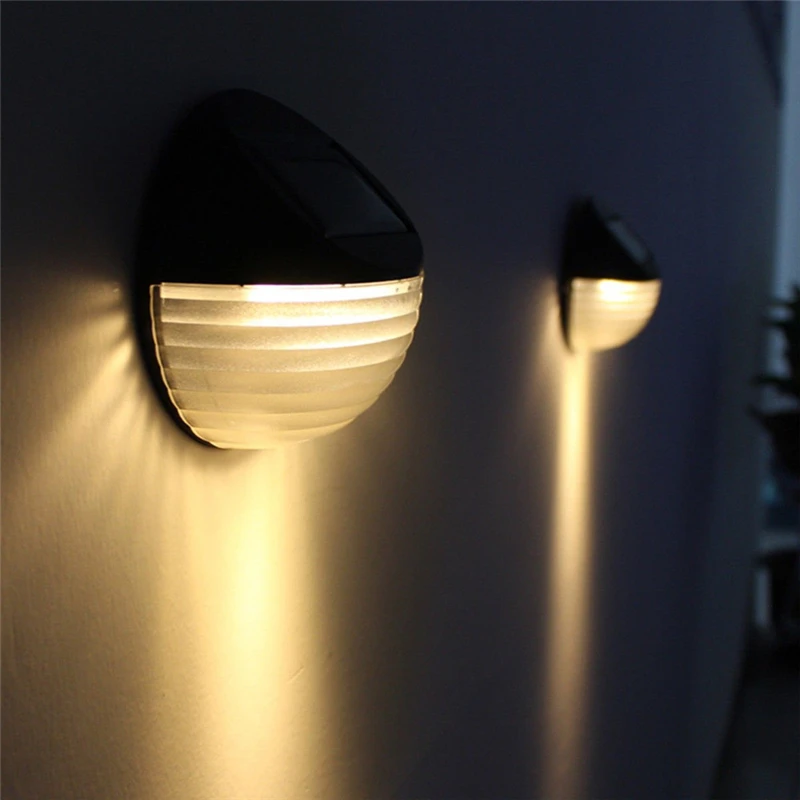 

LED Solar Power Wall Mount Light Outdoor Warm White Waterproof Garden Yard Fence Lamp Solar Sconce Wall Light Decors Spotlight