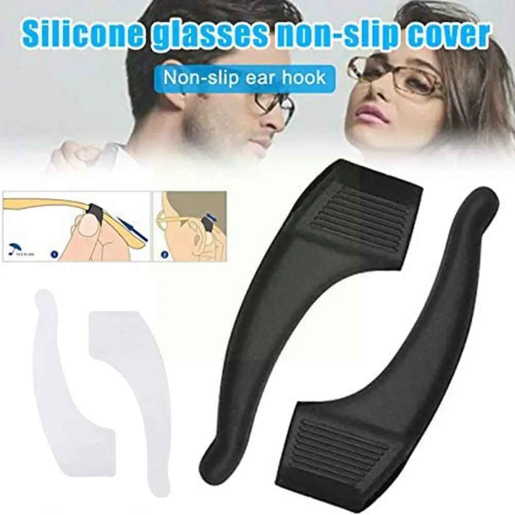 

1pair Cycling Glasses Non-slip Sleeve Silicone Glasses Hooks Sleeve Cover Plate Hypoallergenic Leg Foot Non-slip Earmuffs E V8z5