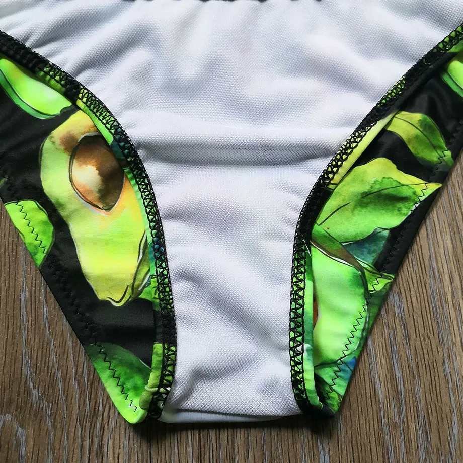 Купальник От 5 до 14 лет для девочек комплект бикини с тропическим принтом авокадо