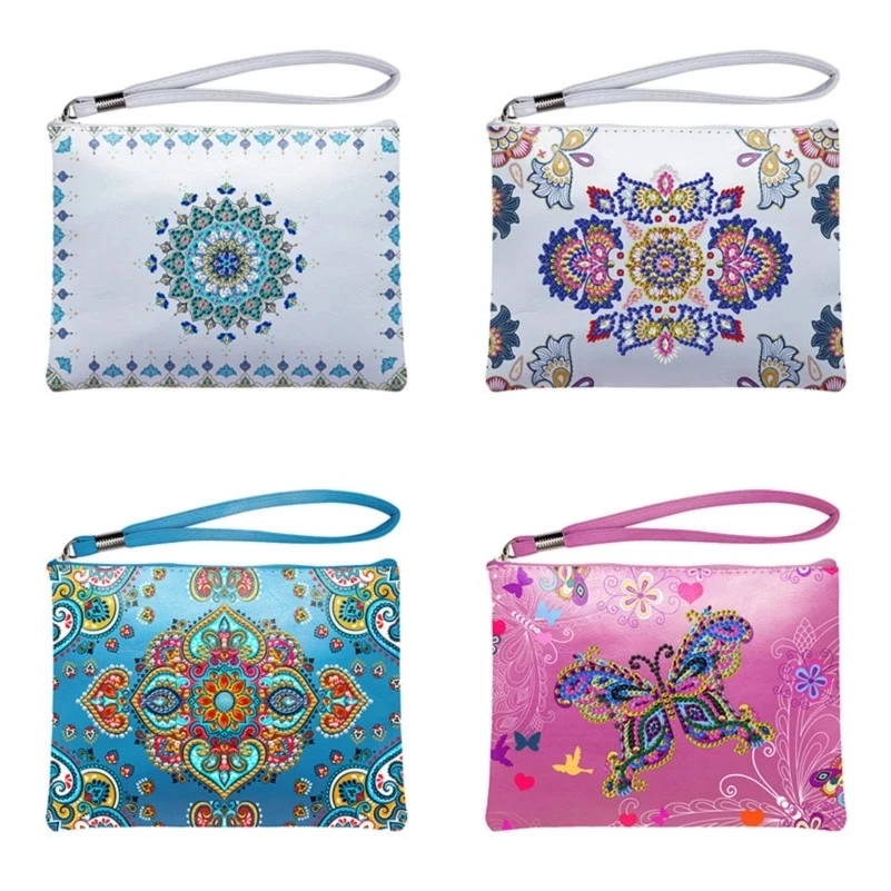 

New Product 5D DIY Diamond Painting Butterfly Leather Handbag Diamond Embroidery Cross Stitch Wallet Girl Art Gift