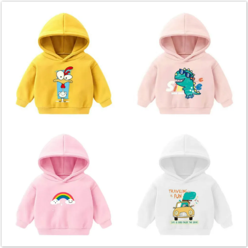 

New Sweatshirts For Toddler Girls Hoodie Jacket Boys Spring Clothes Autumn Coat Warm Long Sleeve Tops Kids Baby Clothes Outfits