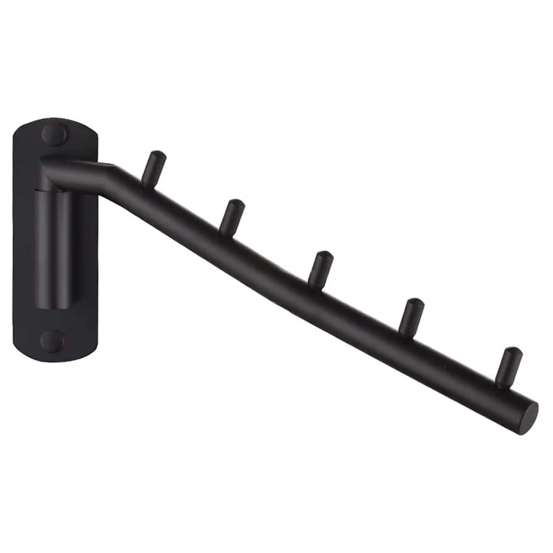 

New Folding Clothes Hanger Rack,Stainless Steel Swing Arm Hook Holder,Clothing Hanging System Drying Closet Storage Organize