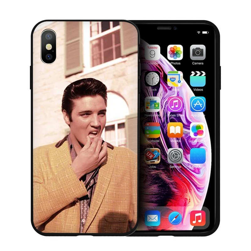 B1 Мягкий силиконовый чехол для телефона EWAU Elvis Presley для iPhone 5 5S SE 6 6s 7 8 plus X XR XS 11 Pro Max - Цвет: B1