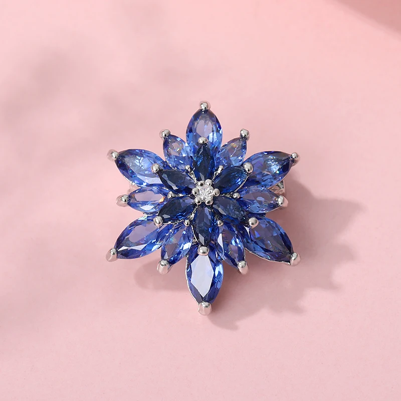 Новинка 2020 модная брошь в виде цветка циркониевые булавки броши для женщин и