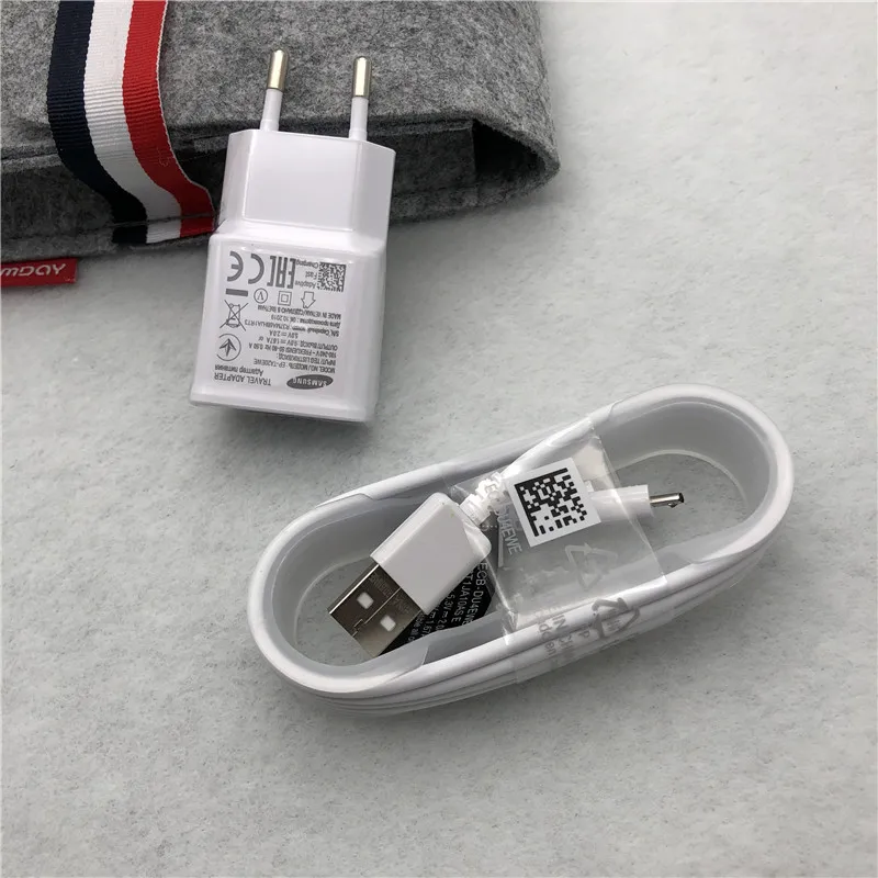 White Оригинальное настенное зарядное устройство для быстрой зарядки samsung 1 м 1,5 м Micro USB кабель для передачи данных для samsung Galaxy S6 Edge S7 Edge Note 4 Note5 A8 A6 - Тип штекера: White