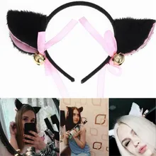 Bandeau oreilles de chat pour femmes, Clip de tête, fête en boîte de nuit, Bar, Anime Cosplay, en peluche, accessoires de cheveux à la mode