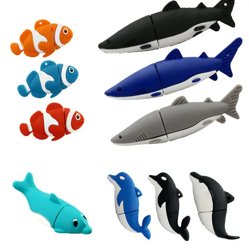 USB-флеш-накопитель в виде мультяшного дельфина 4 ГБ 8 16 USB 2 0 | Компьютеры и офис