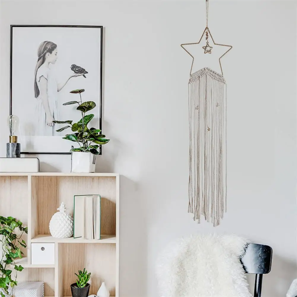 Ручной работы большой гобелен nordic V макраме настенные подвесные Свадебные