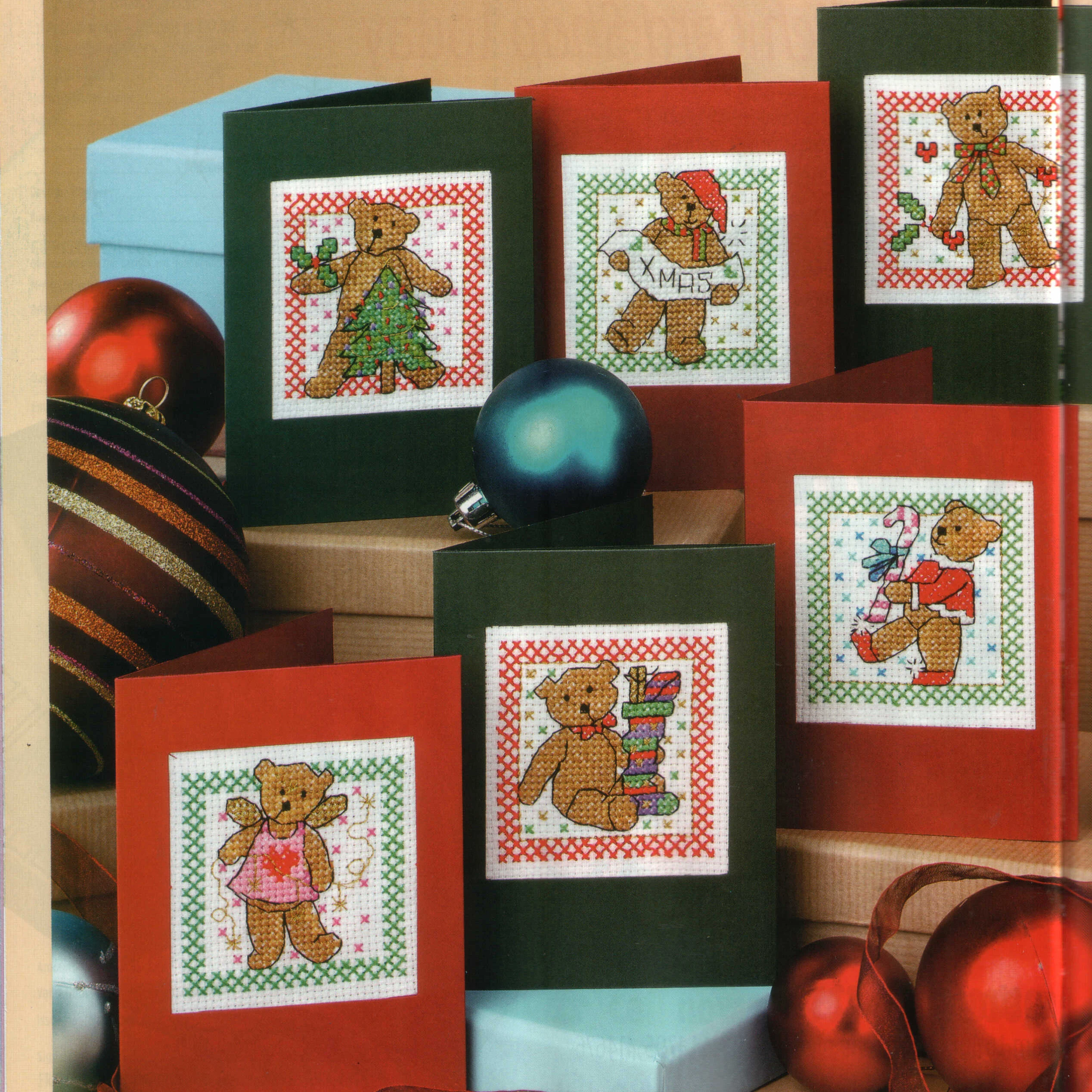 

CD046 Cross Stitch Kit Package Greeting Cards Needlework Counted Cross-Stitching Kits Christmas Mother's Father's Day Birthday