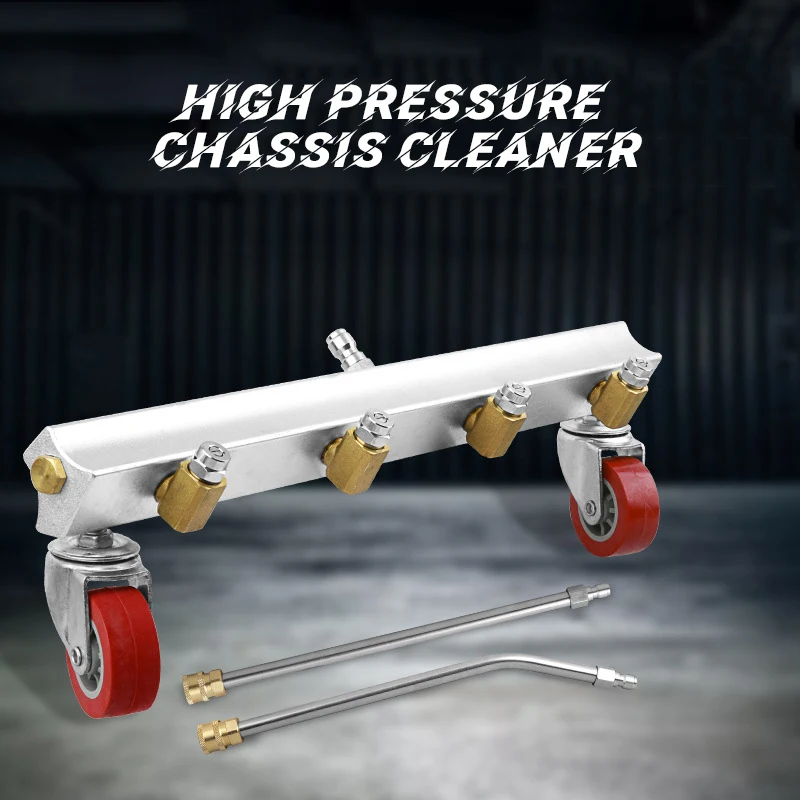 

High Pressure Washer Car Wash Chassis Road Washer Chassis Washer 1/4 Quick Connect Large Area Washing Floor Car Chassis Shower