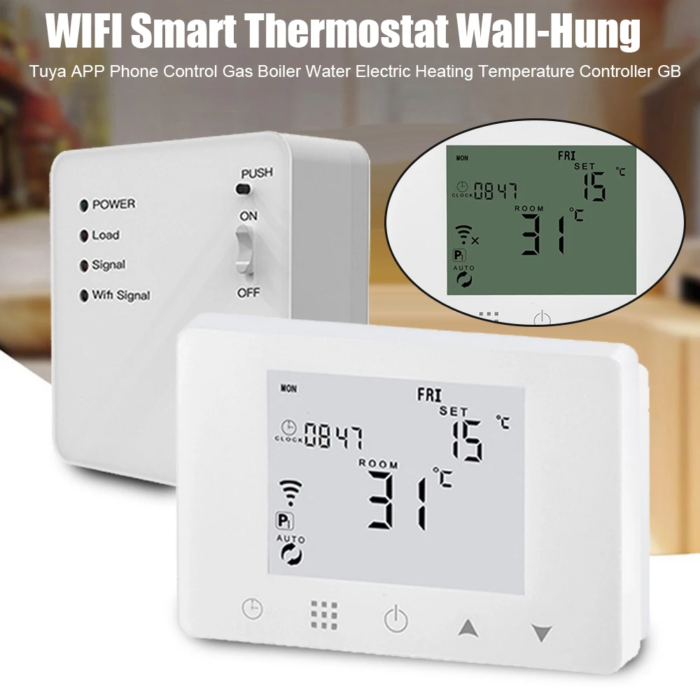 

WiFi Smart Thermostat Wall-Hung Gas Boiler Water Electric Underfloor Heating Temperature Controller Work With Alexa Google Home