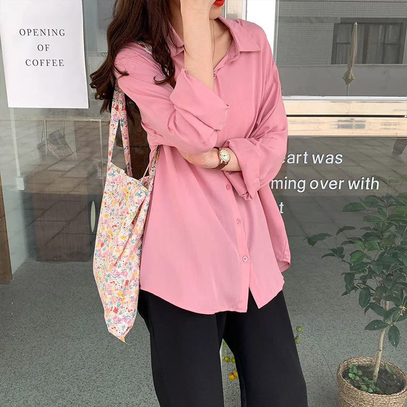 

Korean Simple Shirt Women's SingleNuyoah