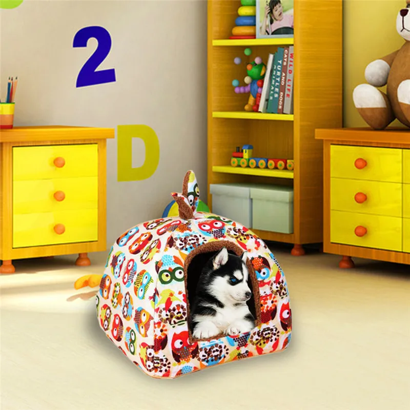 Hoomall коврик для кровати собаки питомник мягкая собака щенок кошки товары для домашних животных зимняя теплая кровать домик с принтом плюшевая ткань гнездо для маленьких средних собак