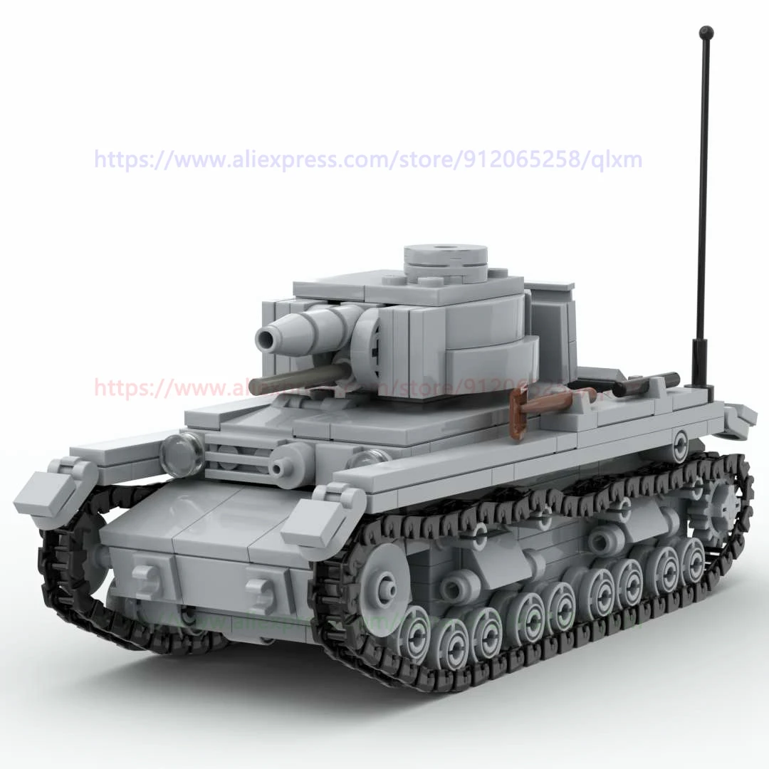 

WW2 Tank Panzer 35t Military Weapons Block Toy for Army Soldier Figures Bricks Creative Game Toys for Children Gift 445pcs