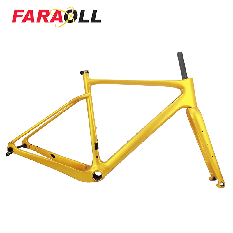 

Рамка гравия FARAOLL карбоновая, полностью скрытый внутренний кабель, велосипедная Рама гравия, дисковый тормоз, максимальная шина 700 * 45C, рама ...