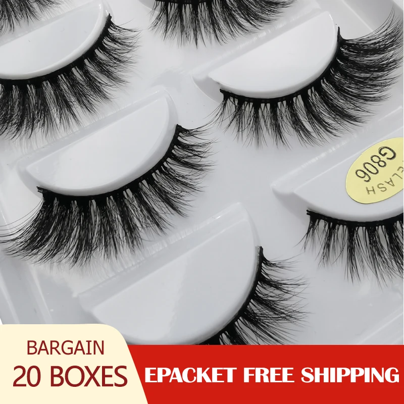 SHIDISHANGPIN 100pairs 3d норковые ресницы maquillaje накладные драматические наращивание