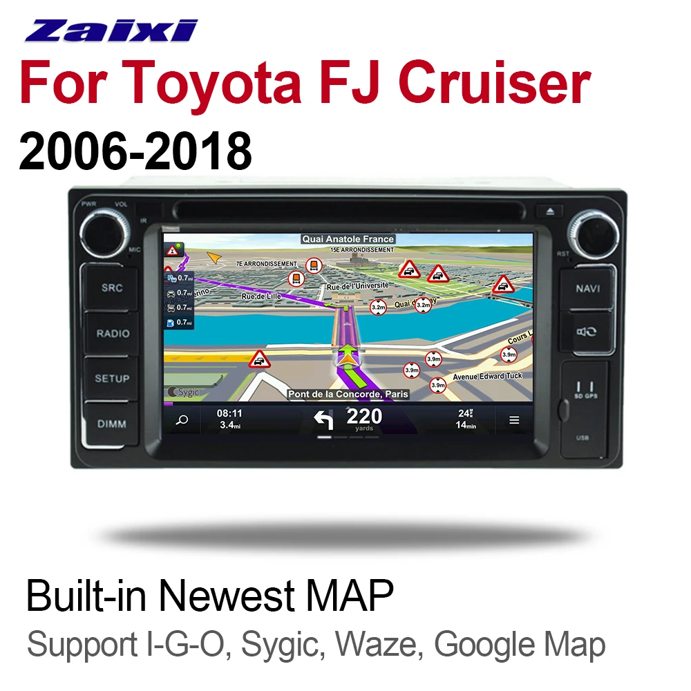 Для Toyota FJ Cruiser 2006 ~ 2018 2 DIN Автомобильный Android GPS навигация мультимедийный DVD плеер
