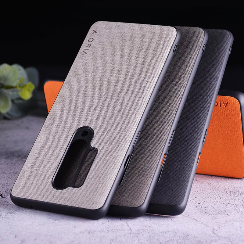 Текстильный чехол для Oneplus 6 Мягкий ТПУ силиконовый материал с текстильной кожей