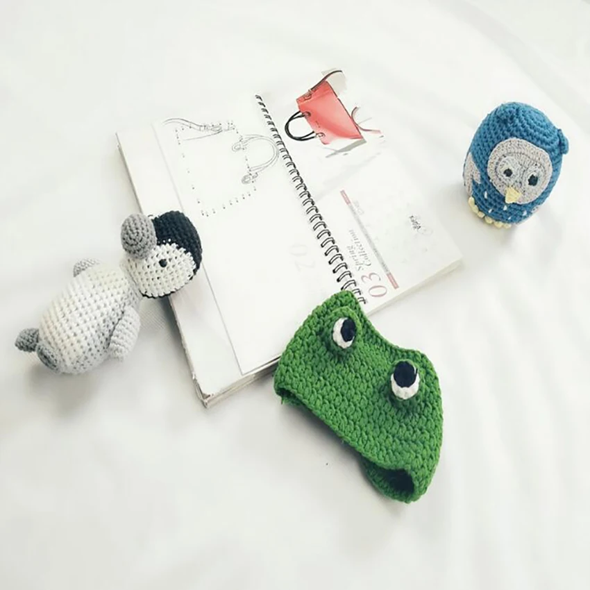 Pet ручной работы вязаная шапка в виде кота лента для волос зимняя шапки Зеленый