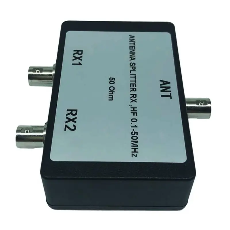 

Portable Antenna Splitter RX HF 0.1-50 MHz 50Ohm BNC Connectors for TV Satellite
