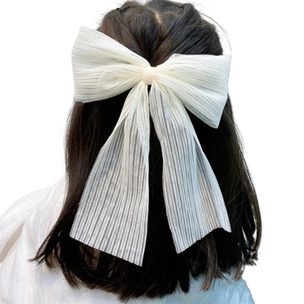 

Big Hair Bow Ties Hair Clips Satin Butterfly Bow Hairpin Girl Hair Accessories For Women Bowknot Hairpins For Girls A94586
