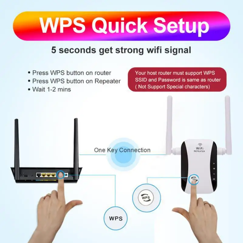 WiFi ретранслятор удлинитель 2 4G 5G беспроводной усилитель Wi Fi 5g Гц сигнала 300 Мбит/с