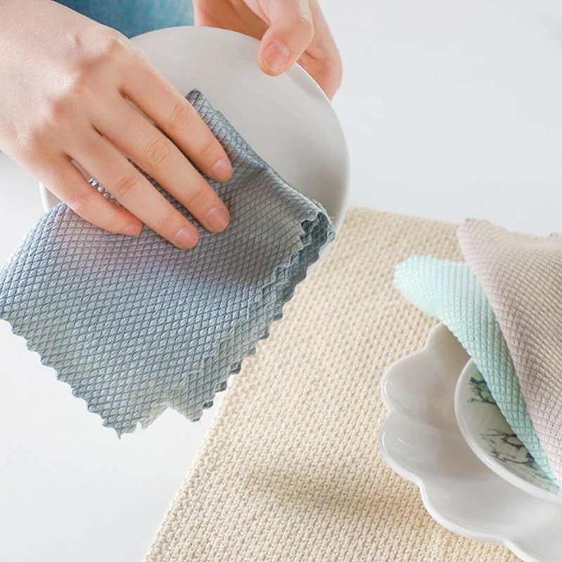 

10 шт., тряпка для мытья кухонных полотенец