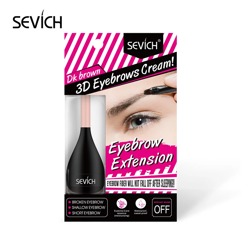 Sevich Водонепроницаемый 3D крем для наращивания бровей 3g гель волокно макияжа