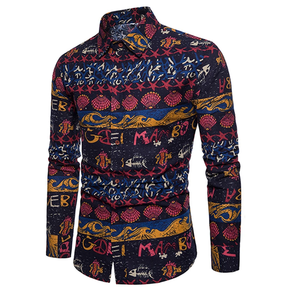 Shirt D Комплект с красочным принтом, мужской костюм для фитнеса 5XL, уличная одежда, Новое поступление, крутая Гавайская одежда, повседневная рубашка с цветочным принтом+ длинные штаны, комплекты, костюмы - Цвет: Shirt D